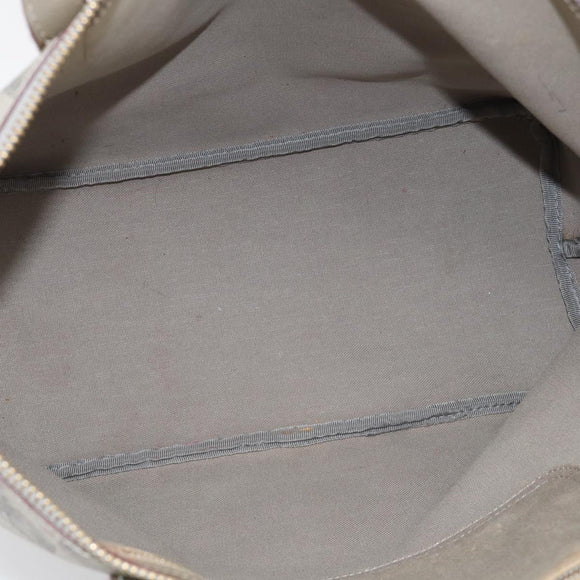 LOEWE Anagram Tote Bag PVC Leather Gray Gold Tone Auth bs37839