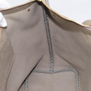 LOEWE Anagram Tote Bag PVC Leather Gray Gold Tone Auth bs37839-21