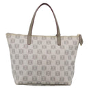 LOEWE Anagram Tote Bag PVC Leather Gray Gold Tone Auth bs37839-3