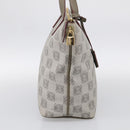 LOEWE Anagram Tote Bag PVC Leather Gray Gold Tone Auth bs37839-4