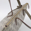 LOEWE Anagram Tote Bag PVC Leather Gray Gold Tone Auth bs37839-6