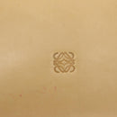 LOEWE Hand Bag Leather Beige Gold Tone Auth bs37840-15