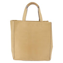 LOEWE Hand Bag Leather Beige Gold Tone Auth bs37840-3