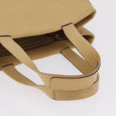 LOEWE Hand Bag Leather Beige Gold Tone Auth bs37840-8