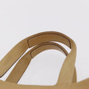 LOEWE Hand Bag Leather Beige Gold Tone Auth bs37840-9