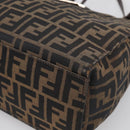 FENDI Zucca Canvas Tote Bag Black Silver Auth bs37842-10