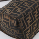 FENDI Zucca Canvas Tote Bag Black Silver Auth bs37842-11