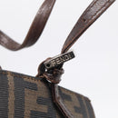 FENDI Zucca Canvas Tote Bag Black Silver Auth bs37842-14