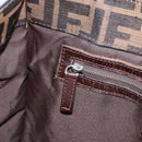 FENDI Zucca Canvas Tote Bag Black Silver Auth bs37842-21