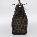 FENDI Zucca Canvas Tote Bag Black Silver Auth bs37842-5