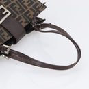 FENDI Zucca Canvas Tote Bag Black Silver Auth bs37842-7