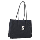 FENDI Zucca Canvas Tote Bag Black Silver Auth bs37843-1