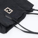 FENDI Zucca Canvas Tote Bag Black Silver Auth bs37843-6