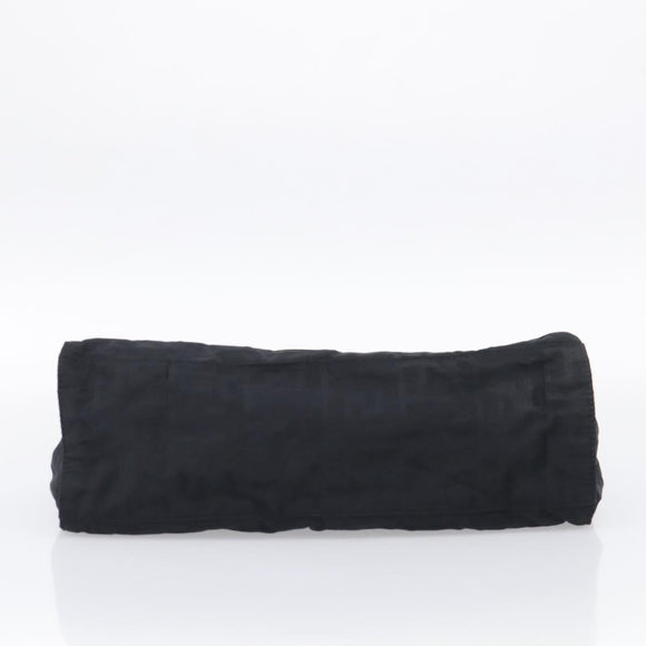 FENDI Zucca Canvas Tote Bag Black Silver Auth bs37843