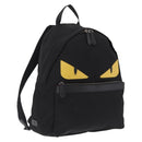 FENDI Monster Backpack Nylon Black Silver 7VZ012 Auth bs37844-1