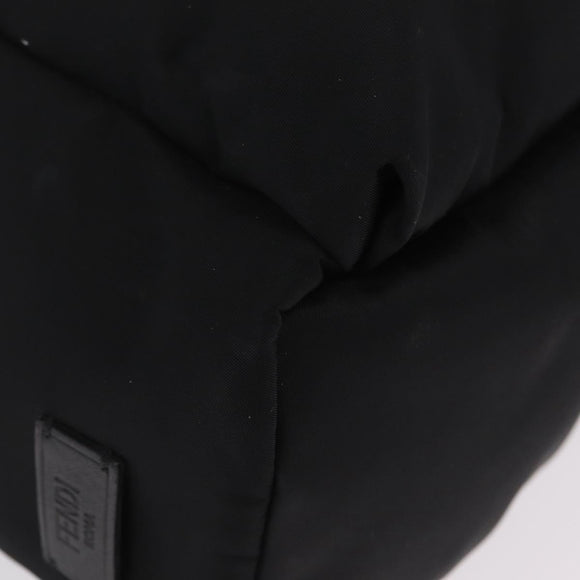 FENDI Monster Backpack Nylon Black Silver 7VZ012 Auth bs37844