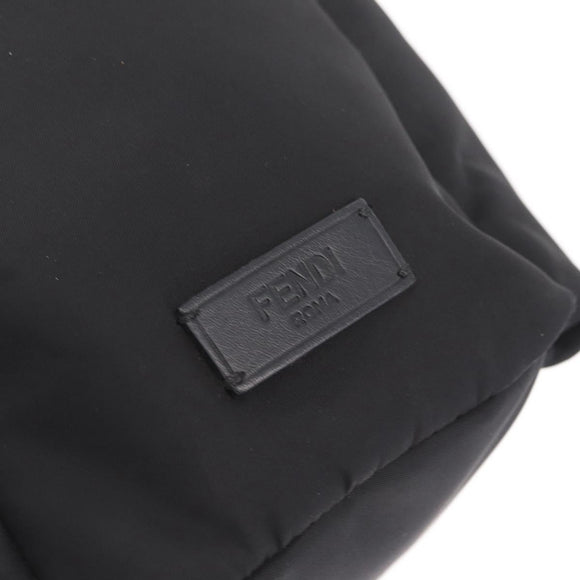FENDI Monster Backpack Nylon Black Silver 7VZ012 Auth bs37844