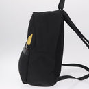 FENDI Monster Backpack Nylon Black Silver 7VZ012 Auth bs37844-4