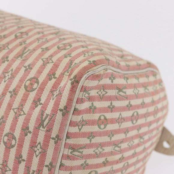 LOUIS VUITTON Monogram Mini Lin Croisette Speedy 30 Bag Pink M95501 Auth bs37848A