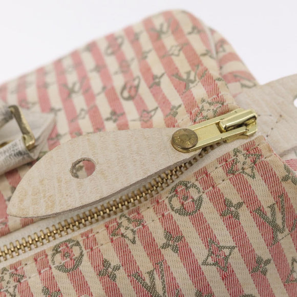 LOUIS VUITTON Monogram Mini Lin Croisette Speedy 30 Bag Pink M95501 Auth bs37848A