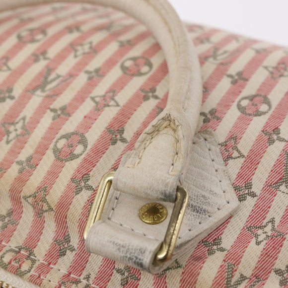 LOUIS VUITTON Monogram Mini Lin Croisette Speedy 30 Bag Pink M95501 Auth bs37848A