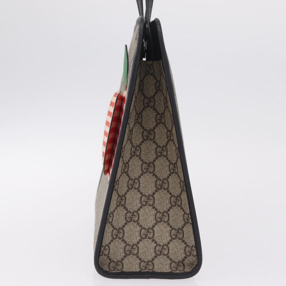 GUCCI GG Supreme Childrens Apple Hand Bag PVC Beige 648797 Auth bs37851