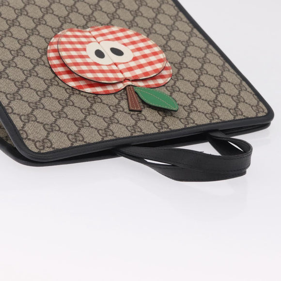GUCCI GG Supreme Childrens Apple Hand Bag PVC Beige 648797 Auth bs37851