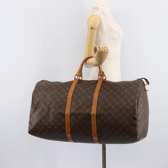 LOUIS VUITTON Monogram Keepall 60 Boston Bag M41422 LV Auth bs37853
