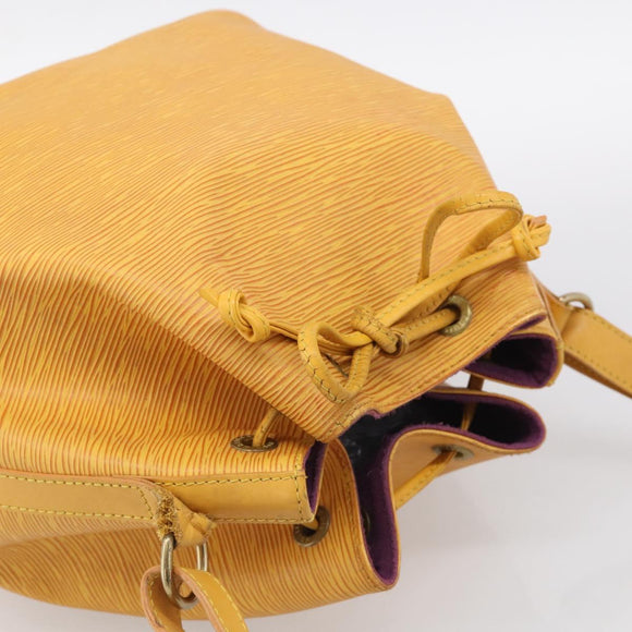 LOUIS VUITTON Epi Petit Noe Shoulder Bag Tassili Yellow M44109 LV Auth bs37856