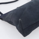 Salvatore Ferragamo Vala Shoulder Bag Suede Navy Gold Tone Auth bs37861-11