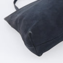 Salvatore Ferragamo Vala Shoulder Bag Suede Navy Gold Tone Auth bs37861-13