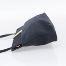 Salvatore Ferragamo Vala Shoulder Bag Suede Navy Gold Tone Auth bs37861-4