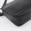 Salvatore Ferragamo Gancini Shoulder Bag Leather Black Gold Tone Auth bs37862-11