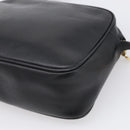 Salvatore Ferragamo Gancini Shoulder Bag Leather Black Gold Tone Auth bs37862-12