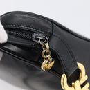 Salvatore Ferragamo Gancini Shoulder Bag Leather Black Gold Tone Auth bs37862-14
