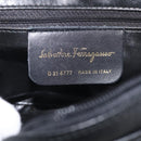 Salvatore Ferragamo Gancini Shoulder Bag Leather Black Gold Tone Auth bs37862-15