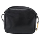 Salvatore Ferragamo Gancini Shoulder Bag Leather Black Gold Tone Auth bs37862-3