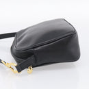 Salvatore Ferragamo Gancini Shoulder Bag Leather Black Gold Tone Auth bs37862-4
