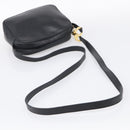 Salvatore Ferragamo Gancini Shoulder Bag Leather Black Gold Tone Auth bs37862-7