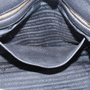 PRADA Hand Bag Leather Black Gold Tone Auth bs37863-20