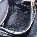 PRADA Hand Bag Leather Black Gold Tone Auth bs37863-22