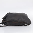Miu Miu Shoulder Bag Leather Dark Brown Auth bs37865-4