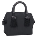 PRADA Hand Bag Nylon Black Silver Auth bs37868-1
