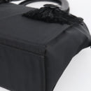 PRADA Hand Bag Nylon Black Silver Auth bs37868-10