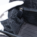 PRADA Hand Bag Nylon Black Silver Auth bs37868-19