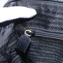 PRADA Hand Bag Nylon Black Silver Auth bs37868-20