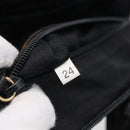 PRADA Hand Bag Nylon Black Silver Auth bs37868-22