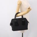 PRADA Hand Bag Nylon Black Silver Auth bs37868-23
