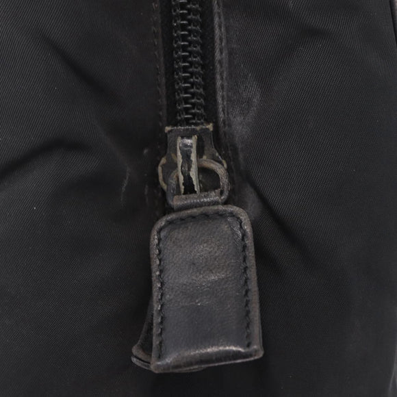 PRADA Chain Shoulder Bag Leather Black Auth bs37869