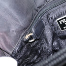 PRADA Chain Shoulder Bag Leather Black Auth bs37869-25